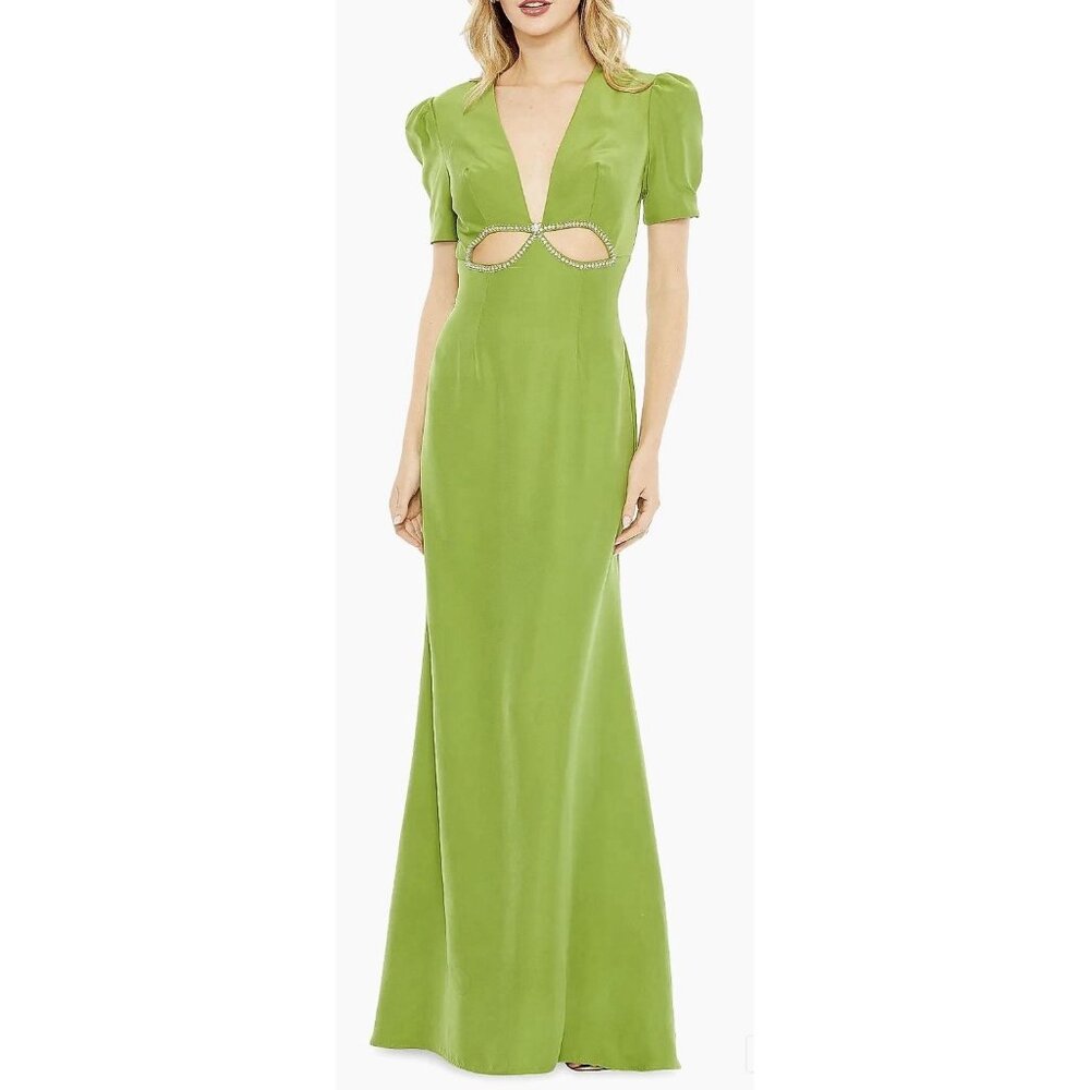 Mac Duggal Green Cutout Gown